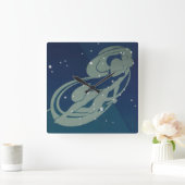 Virgo Constellation Vintag Zodiac Astrologie Quadratische Wanduhr (Zuhause)
