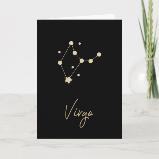 Virgo Constellation Zodiac Karte (Vorderseite)