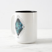 Virgo Constellation & Zodiac-Symbol Zweifarbige Tasse (Vorderseite Links)