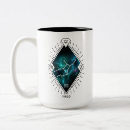 Virgo Constellation & Zodiac-Symbol Zweifarbige Tasse