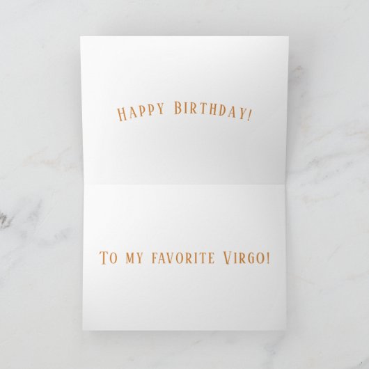 Virgo & Cosmos Geburtskarte Feiertagskarte (Innenseite)