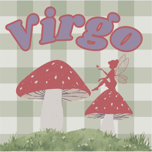 Virgo Cotattcore Aesthetic Fairy Mushroom Art Aufkleber (Vorderseite)