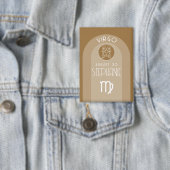 Virgo Custom Birthday Zodiac - Modernes Design Button (Insitu)