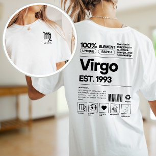 Virgo Custom Zodiac Astrologie Geburtstag Septembe T-Shirt