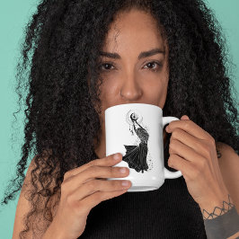 Virgo Dancing Girl 15oz Black Rim Tasse