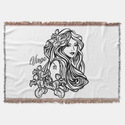 Virgo Die Jungfrau Zodiac Decke (Vorderseite)