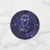 Virgo die Jungfrau Zodiac Design Table Confetti Konfetti (Klein Vorderseite)