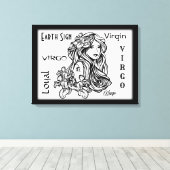 Virgo Die Jungfrau Zodiac Gerahmt Leinwanddruck (Insitu (Holzboden))