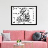Virgo Die Jungfrau Zodiac Gerahmt Leinwanddruck (Insitu (Wohnzimmer))