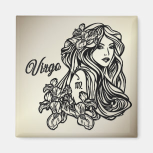 Virgo Die Jungfrau Zodiac Golden Magnet