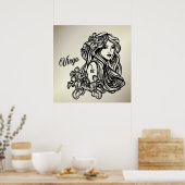 Virgo Die Jungfrau Zodiac Golden Poster (Küche)