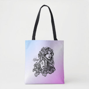 Virgo Die Jungfrau Zodiac Lila Tasche