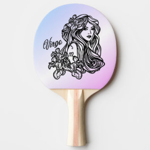 Virgo Die Jungfrau Zodiac Lila Tischtennis Schläger