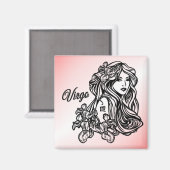 Virgo Die Jungfrau Zodiac Magnet (Vorderseite/Rückseite)