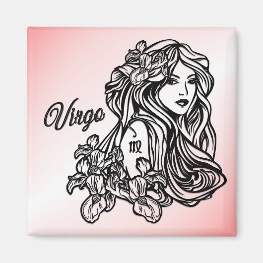 Virgo Die Jungfrau Zodiac Magnet (Vorne)