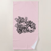 Virgo Die Jungfrau Zodiac Pink Strandtuch (Vorderseite)