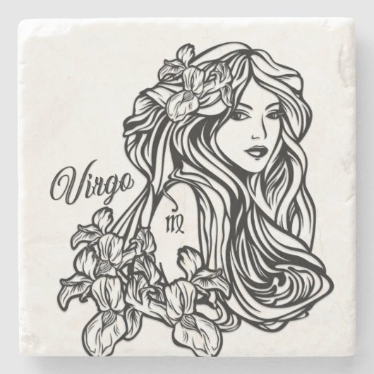 Virgo Die Jungfrau Zodiac Steinuntersetzer (Vorderseite)