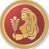 Virgo Die Jungfrau Zodiac-Zeichen Aufkleber (Vorderseite)