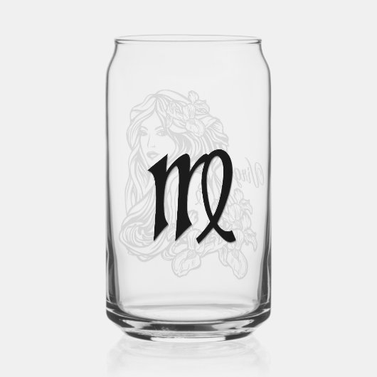 Virgo Die Jungfrau Zodiakglas Dosenglas (Rückseite)