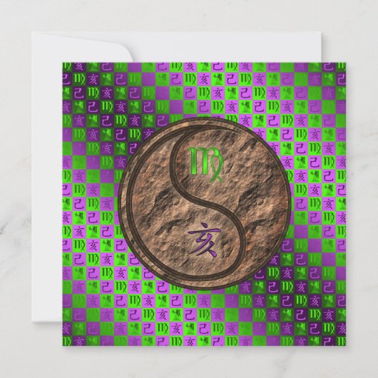 Virgo & Earth Boar Karte (Vorderseite)