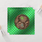 Virgo & Earth Dog Karte (Vorderseite/Rückseite Beispiel)