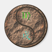 Virgo & Earth Dog Magnet (Vorne)