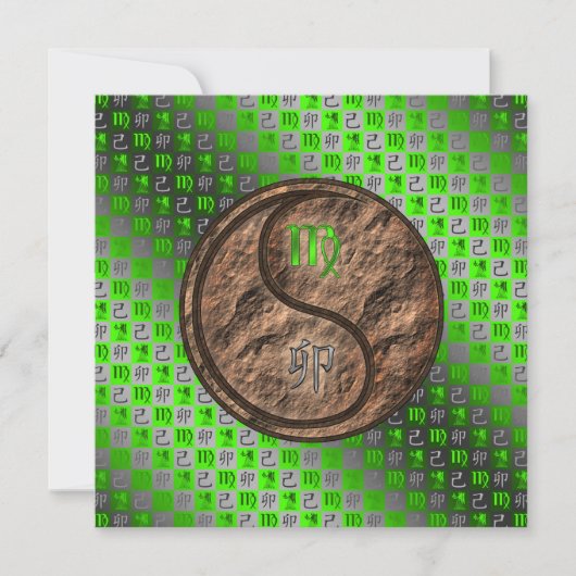 Virgo & Earth Rabbit Karte (Vorderseite)