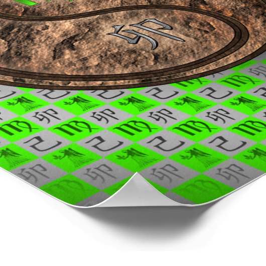 Virgo & Earth Rabbit Poster (Ecke)