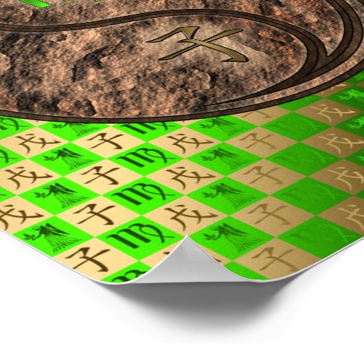 Virgo & Earth Rat Poster (Ecke)