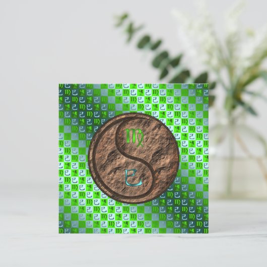 Virgo & Earth Snake Karte (Stehend Vorderseite)
