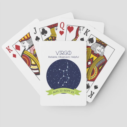 Virgo-Eigenschaften Spielkarten (Rückseite)