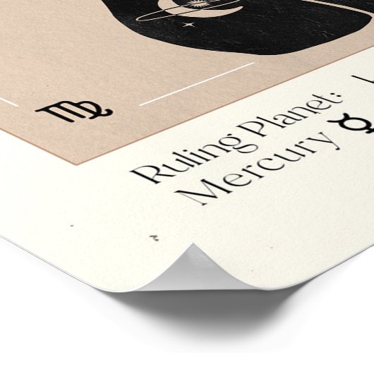 Virgo Feminine Zodiac Poster (Ecke)