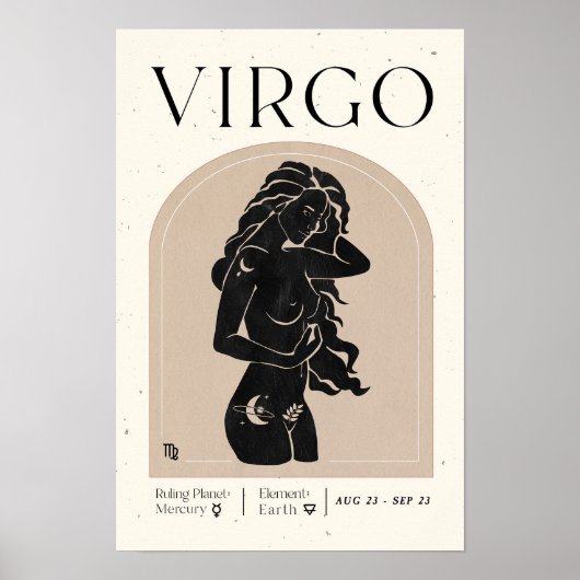 Virgo Feminine Zodiac Poster (Vorne)