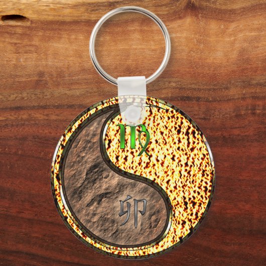 Virgo & Fire Rabbit Schlüsselanhänger (Vorderseite)