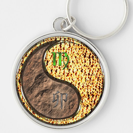 Virgo & Fire Rabbit Schlüsselanhänger (Vorne)