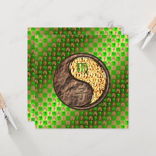 Virgo & Fire Rat Karte (Vorderseite/Rückseite Beispiel)