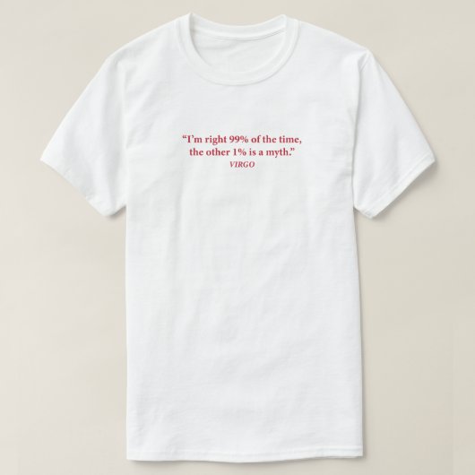 Virgo Fixer Graphic Zodiac T-Shirt (Design vorne)