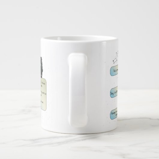 Virgo Flow Chart - Funny Astrologie Zodiac-Zeichen Jumbo-Tasse (Rückseite)