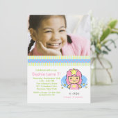 Virgo Foto Geburtstagsparty Einladung (Stehend Vorderseite)