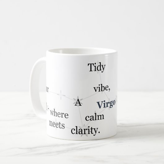 Virgo Fun & Inspirierend Design für den täglichen Kaffeetasse (Vorderseite Links)