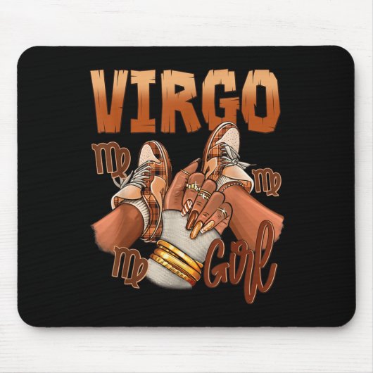 Virgo Girl Birthday Melanin Black Woman Scute Ss C Mousepad (Vorne)