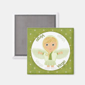 Virgo Girl Character Magnet (Vorderseite/Rückseite)
