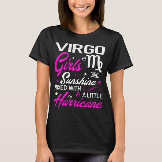 Virgo Girl. Funny Aquarius Zodiac Astrologie T-Shirt (Vorderseite)