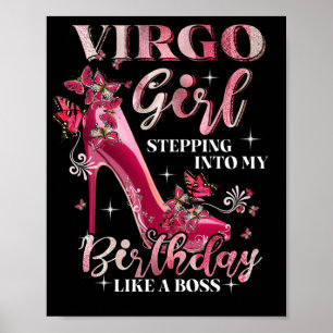 Virgo Girl tritt in meinen Geburtstag ein wie ein  Poster