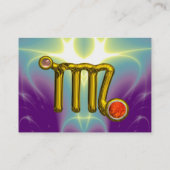 VIRGO / GOLD ORANGE AGATE ZODIAC SIGEL VISITENKARTE (Rückseite)