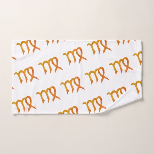 Virgo Gold Zodiac Astrologie-Zeichen Badhandtuch Set (Handtuch)
