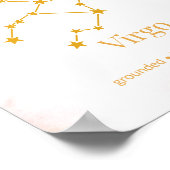 Virgo Gold Zodiac Wall Art – Celestial Constellati Poster (Ecke)