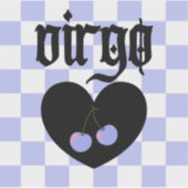 Virgo Gothic Ästhetik Scheckkreuz Kunst Aufkleber (Vorderseite)
