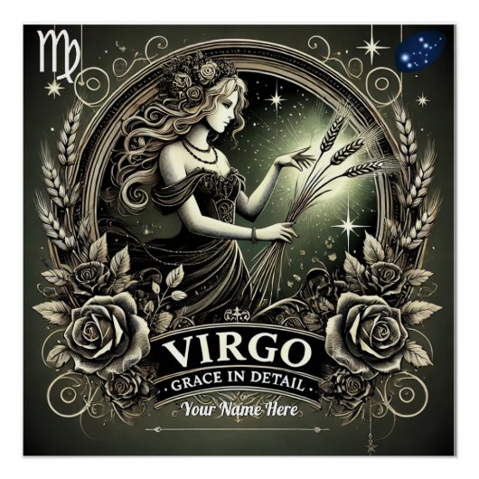 Virgo "Grace in Detail" Glossy Poster (Vorderseite)