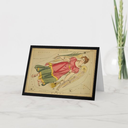 Virgo Greeting Card Feiertagskarte (Vorderseite)
